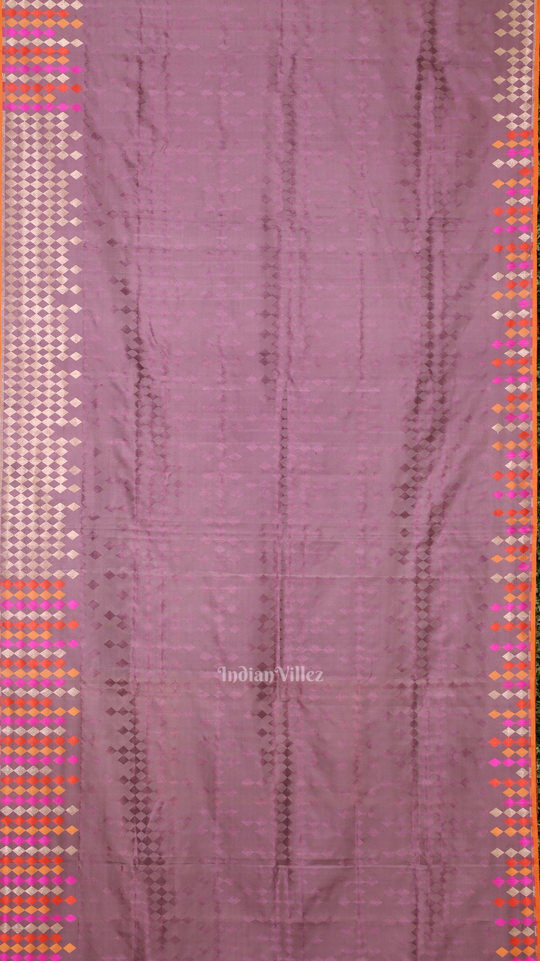 Exclusive Lavender Satin Banarasi Saree