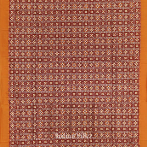 Red Pasapali Odisha Ikat Sambalpuri Silk Saree