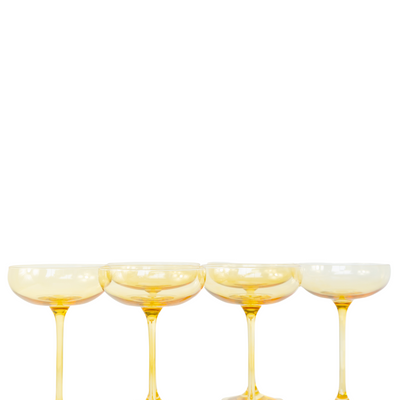 Estelle Colored Champagne Coupe Stemware - Set of 6 {Yellow}