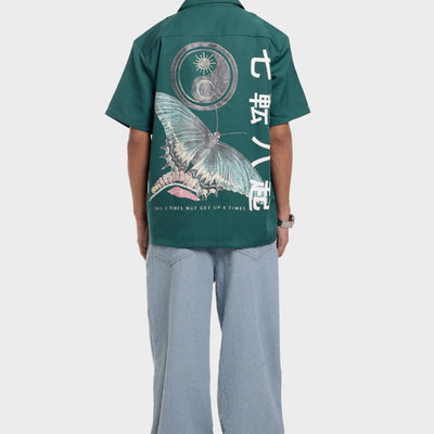 BUTTERFLY BLOSSOM SHIRT ( GREEN )