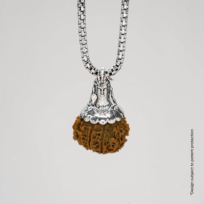 Adiyogi Pendant (11 Mukhi Nepali Rudraksha) With Chain