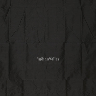 Golden Yellow Black Bomkai Sambalpuri Silk Saree