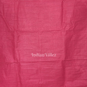 Pink Radha Krishna Raasa Theme Hand-Painted Pattachitra Saree (Pre Order)