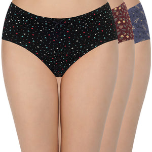 Printed Mid Rise Hipster (Pack of 3)