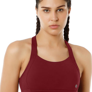 Energize High Impact Round Neck Sports Bra - Chocolate Truffle