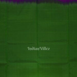 Deep Purple With Green Pure Kanjivaram Soft Silk Saree