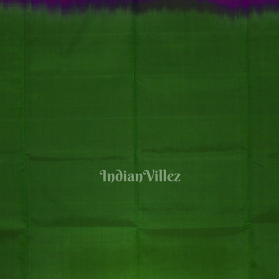 Deep Purple With Green Pure Kanjivaram Soft Silk Saree