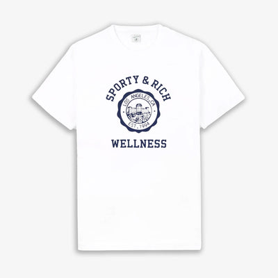 SPORTY & RICH | EMBLEM T-SHIRT { WHITE