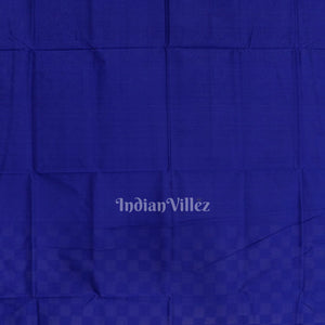 Blue Grey Odisha Ikat Square Motif Sambalpuri Silk Saree