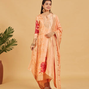 Peachy Pastel Festive Kurta Set
