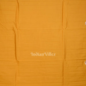 Yellow Ramayana Theme Hand-Painted Pattachitra Saree (Pre Order)