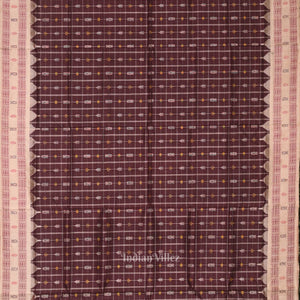 Maroon Cream Hazar Buti Bomkai Tussar Silk Saree with Sarabandha Anchal