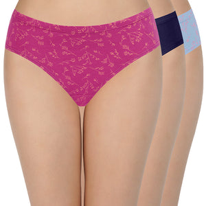 100% Cotton Bikini Panty Pack (Pack of 3) - D008 - Multi