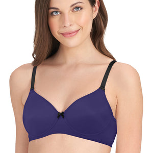 Smooth Dreams Padded Non-wired T-shirt Bra - Blue Jewel