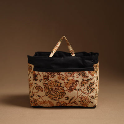 Beige - Handcrafted Cotton Cosmetic/Toiletry Bag 01