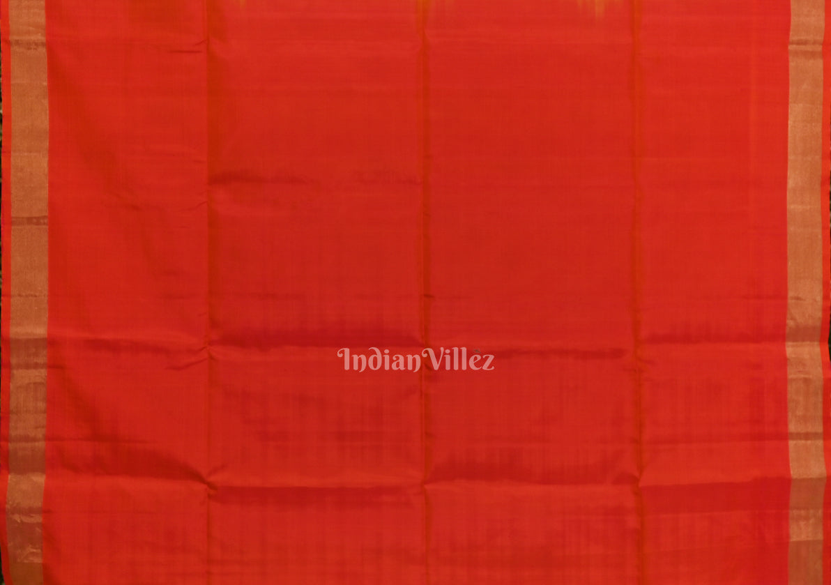 Yellow with Multicoloured Design Pochampally Ikat Silk Saree