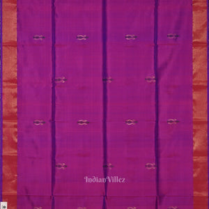 Purple Green Pure Bishnupuri Silk Saree