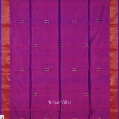 Purple Green Pure Bishnupuri Silk Saree
