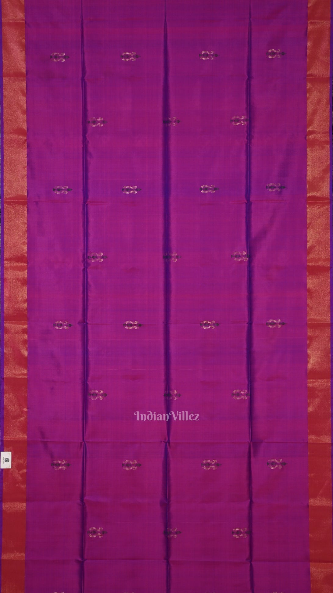 Purple Green Pure Bishnupuri Silk Saree