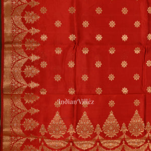Exclusive Red Kora Organza Banarasi Silk Saree