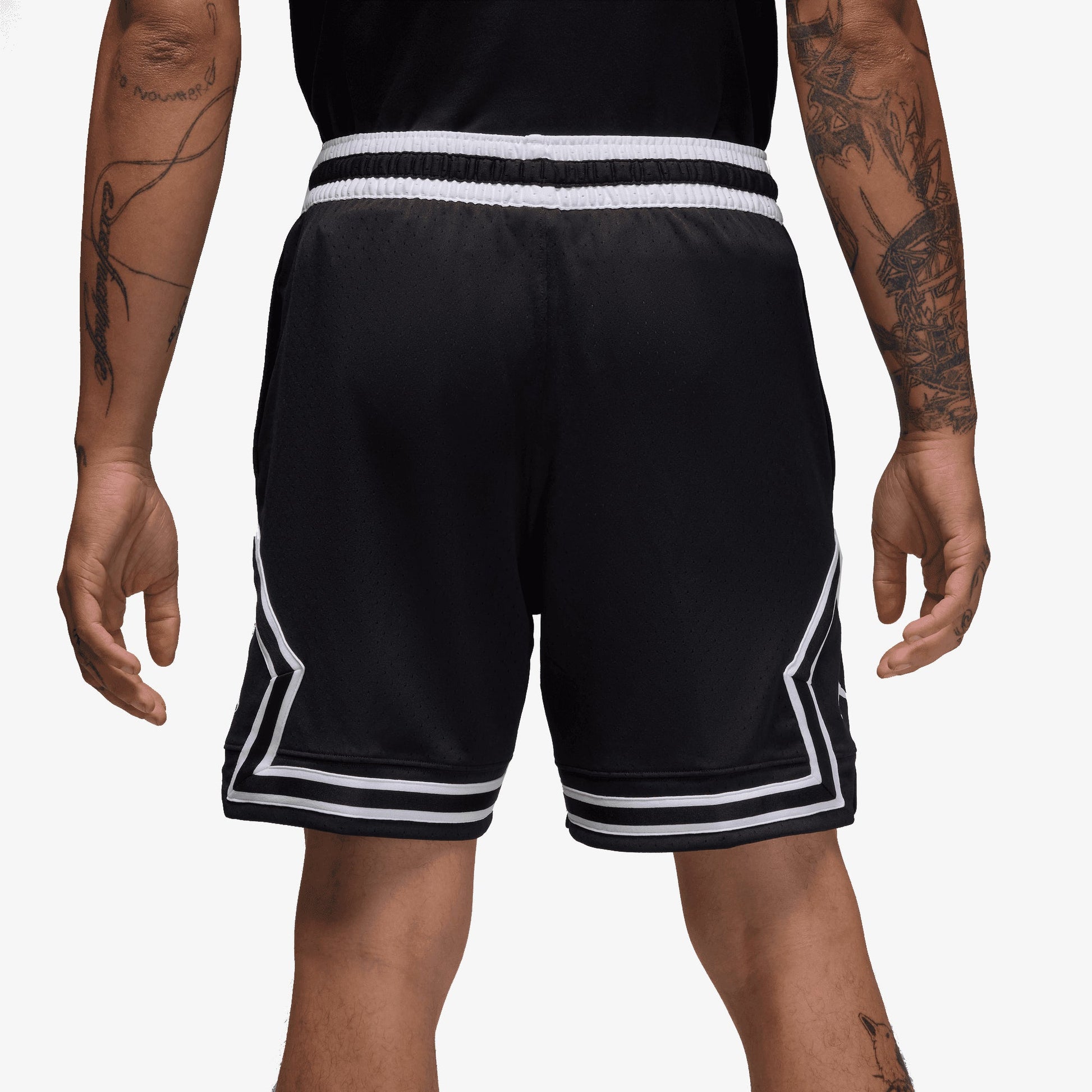 JORDAN | DRI-FIT MESH DIAMOND SHORTS { BLACK/WHITE/WHITE