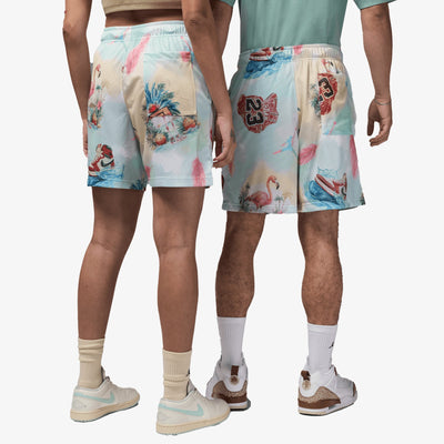 JORDAN | JORDAN ESSENTIALS PRINTED MESH SHORTS { SAIL/GLACIER BLUE