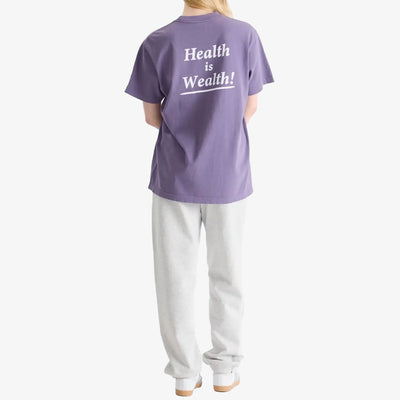 SPORTY & RICH | HEALTH IS WEALTH T-SHIRT { PURPLE