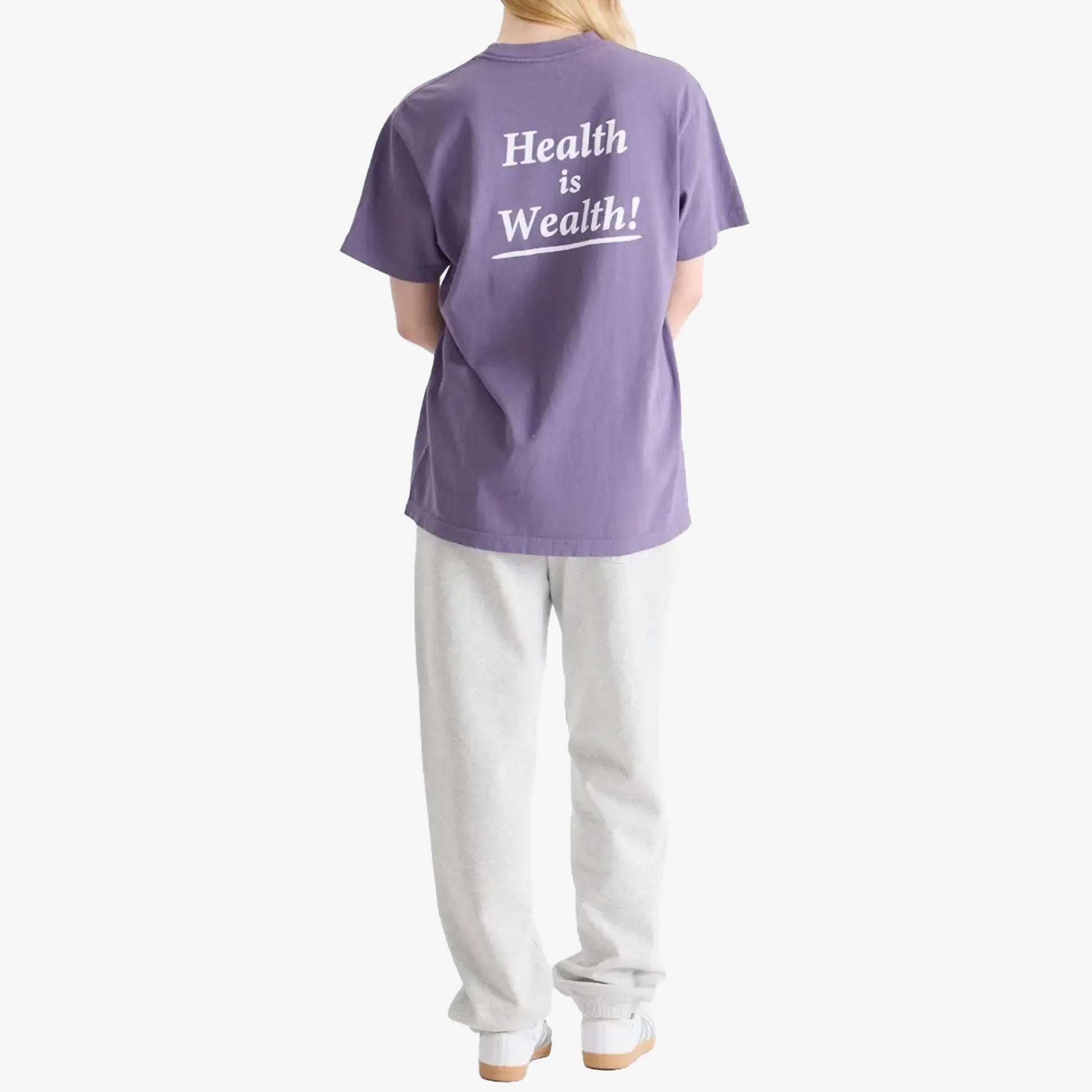 SPORTY & RICH | HEALTH IS WEALTH T-SHIRT { PURPLE