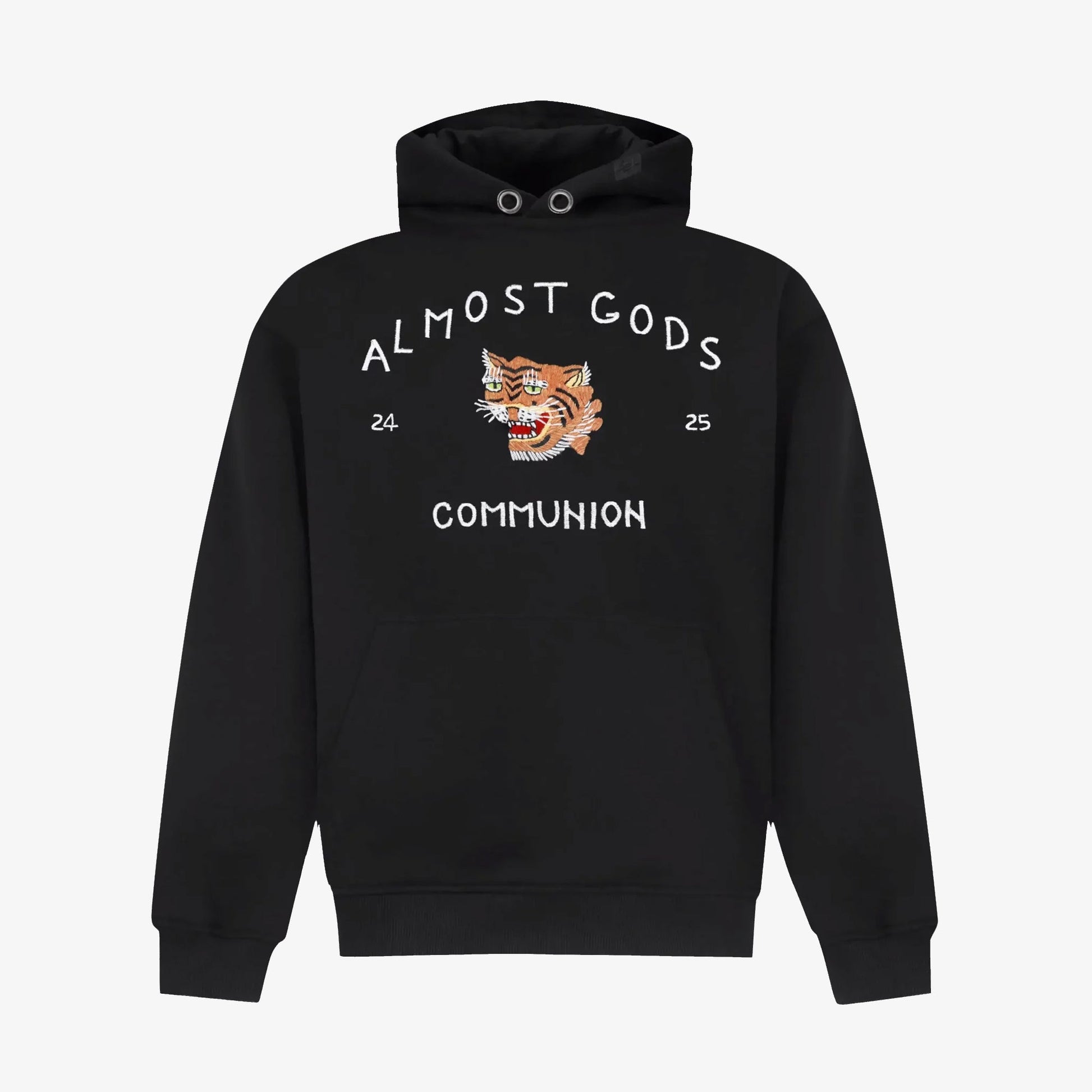 ALMOST GODS | SAIGON HAND EMBROIDERED HOODIE { BLACK