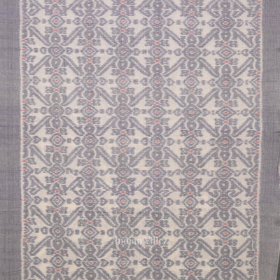Cement Gray Sambalpuri Cotton Saree
