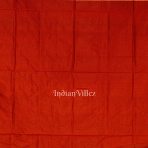 White Red Shree Mandir Theme Sambalpuri Ikat  Silk Saree