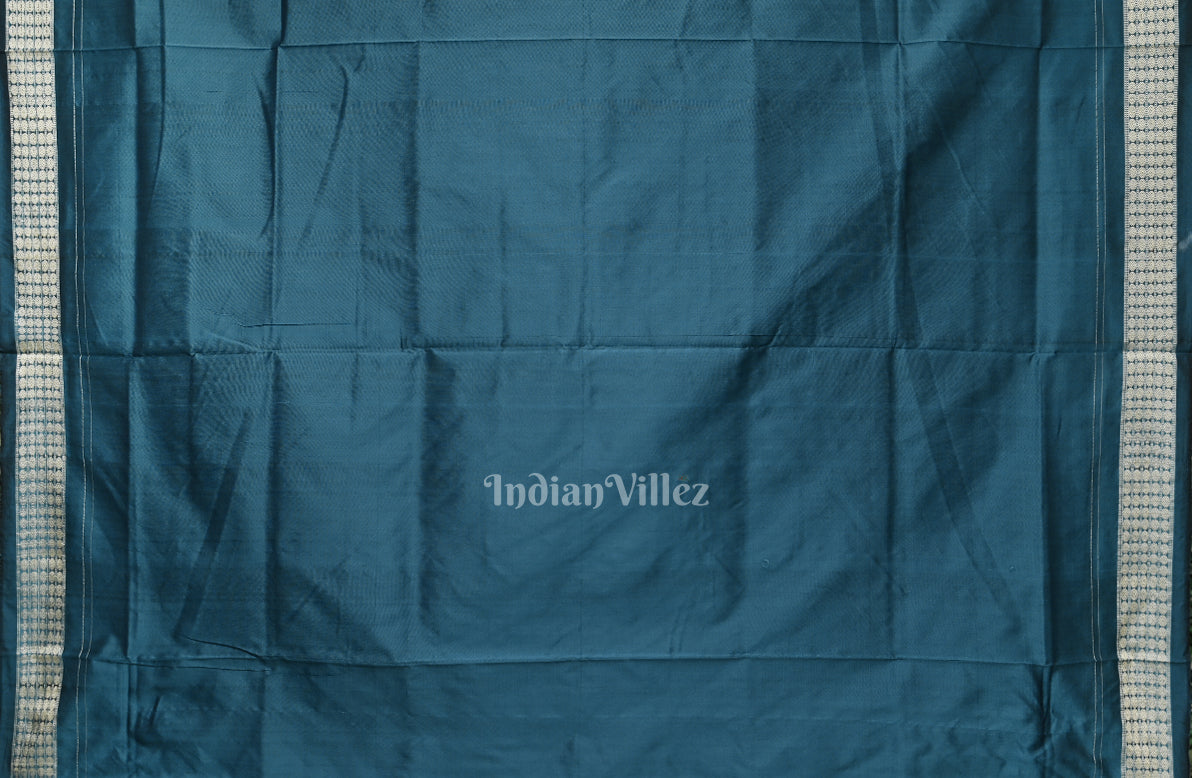 Blue Odisha Ikat Sambalpuri Silk Saree