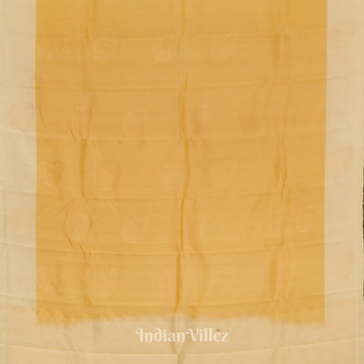 Light Yellow Pure Kanjivaram Soft Silk Saree