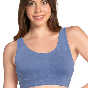 All Day Lounge Non-padded & Non-wired Bra - Blue Marl