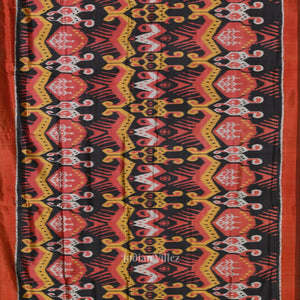 Maroon with Multicolor Cambodian inspired Designer Contemporary Silk Saree