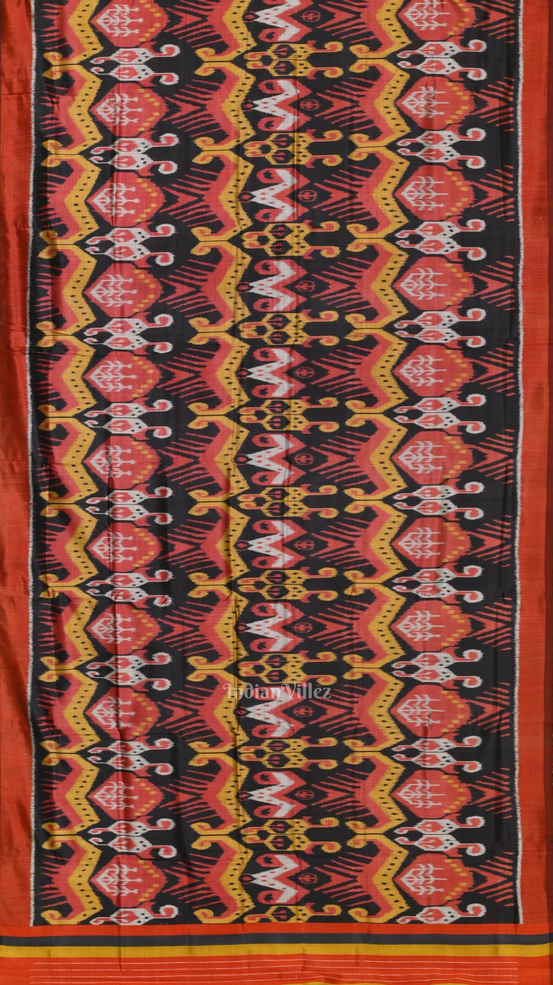 Maroon with Multicolor Cambodian inspired Designer Contemporary Silk Saree