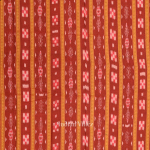 Maroon  Black  Maniabandha Sambalpuri Cotton Dress set & Dupatta