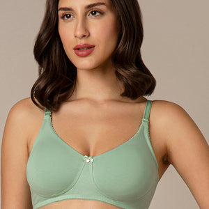 All Day Comfort Non-padded & Non-wired Bra - Greyed Jade