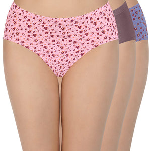 100% Cotton Hipster Panty Pack (Pack of 3) - D018 - Multi
