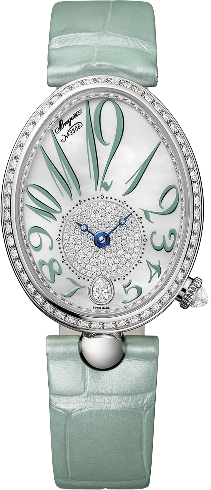 Breguet Reine De Naples Green Strap 36.50 mm for Women