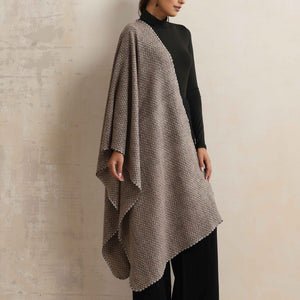 trueBrowns Grey Check Woollen Stole