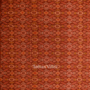 Exclusive Maroon Pochampally Ikat Silk & Cotton (Sico) Fabric