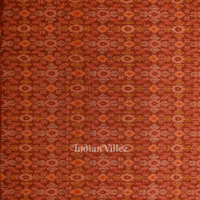 Exclusive Maroon Pochampally Ikat Silk & Cotton (Sico) Fabric