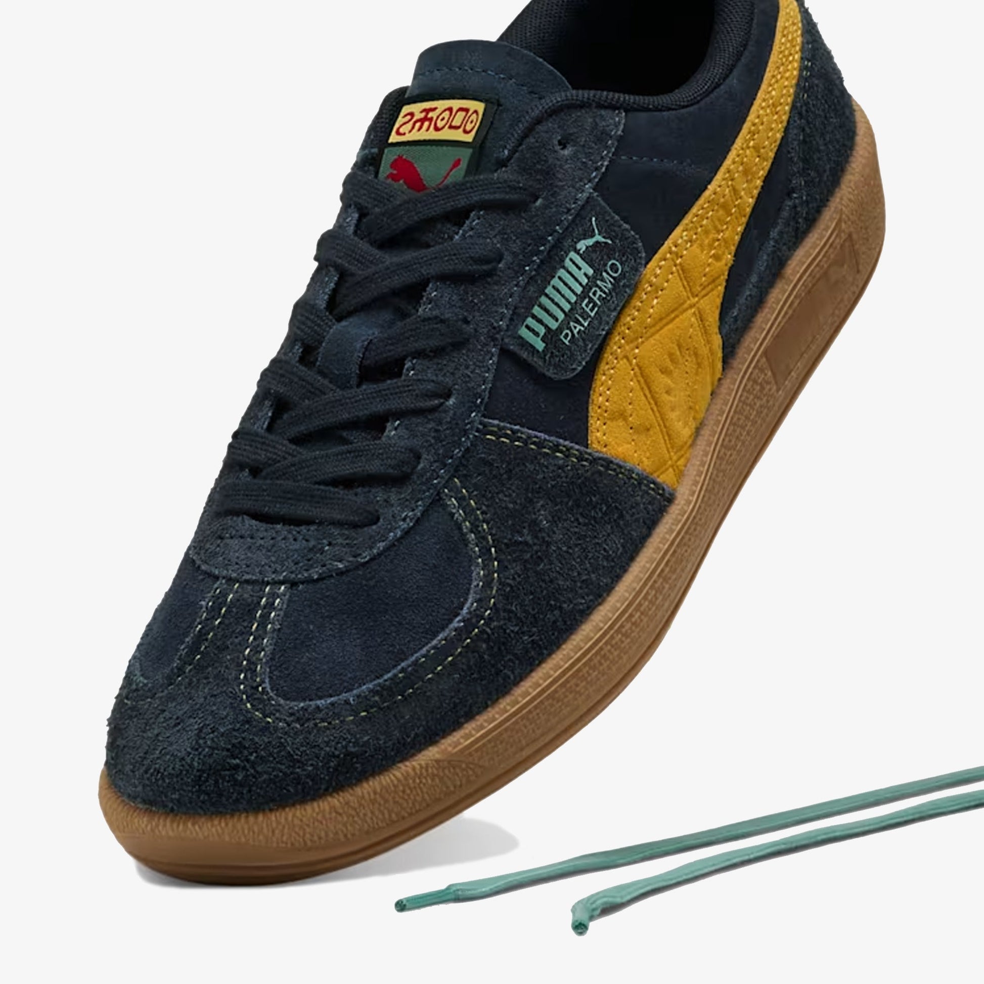 PUMA | ROAD TO UNITY PALERMO LEATHER { NEW NAVY/YELLOW