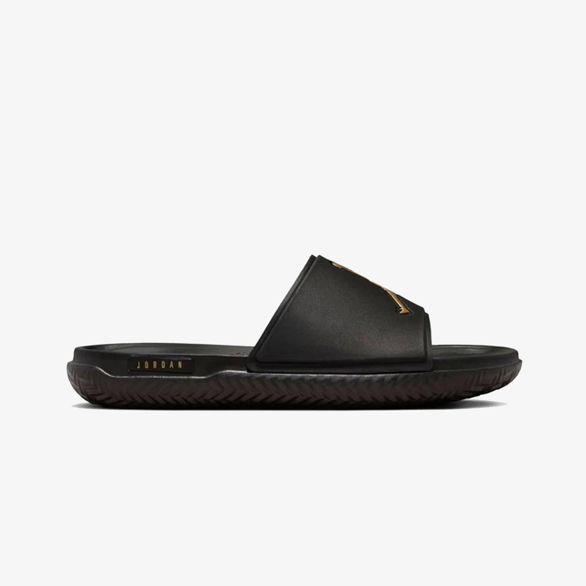 jordan slippers black and gold