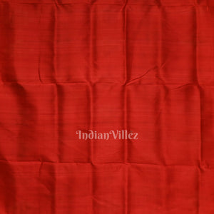 Red Khandua Odisha Ikat Pasapali Border Sambalpuri Silk Saree