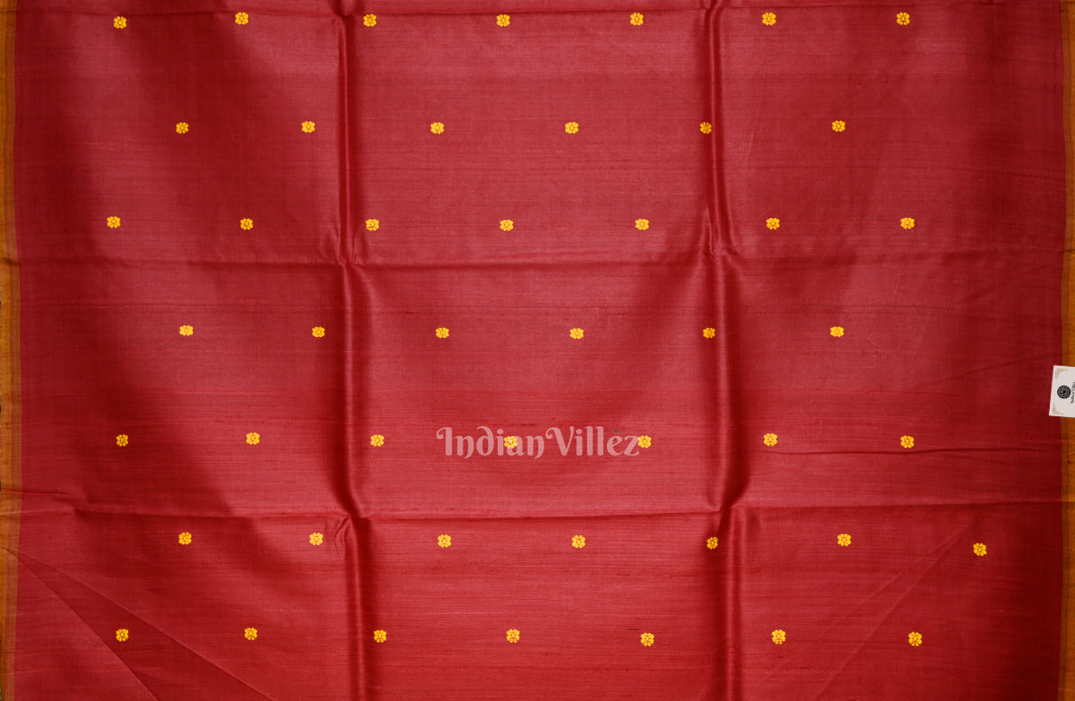 Golden Pink Gopalpur Tussar Silk Saree