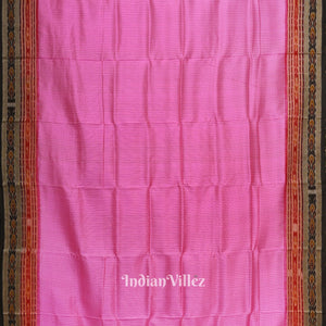 Rani Pink Odisha Ikat Khandua Silk Saree