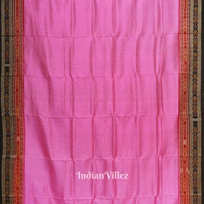 Rani Pink Odisha Ikat Khandua Silk Saree