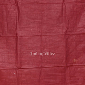 Maroon Nartaki Theme Hand-Painted Pattachitra Saree